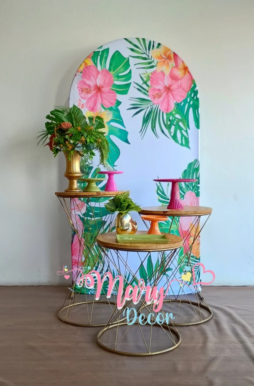 01 Tropical Havaiano Kit Celebre 01 - Mary Decor Festas & Locações