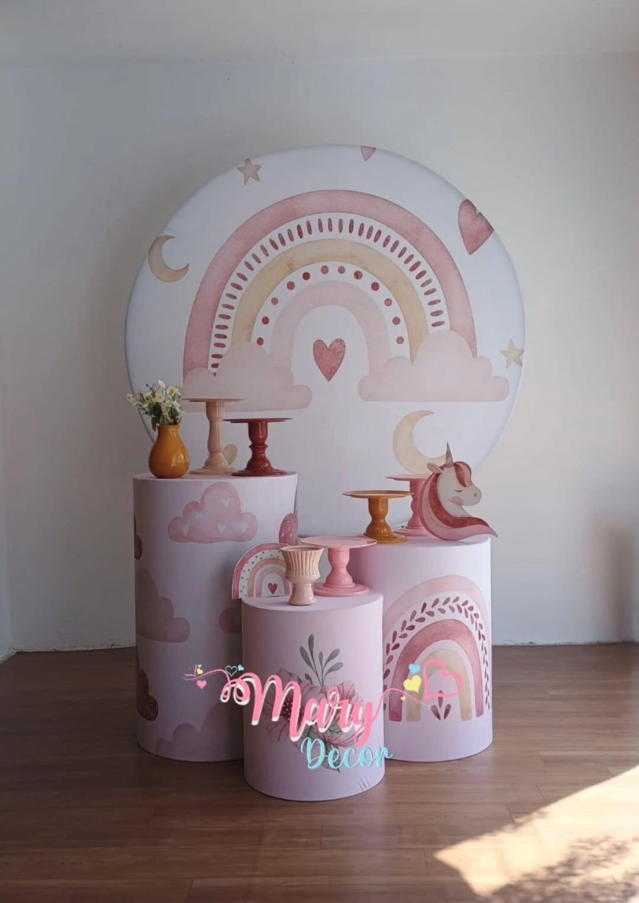 Arco Iris Boho Kit Só Um Bolinho - Mary Decor Festas & Locações