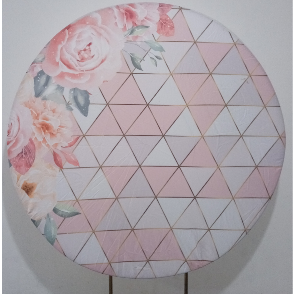 Painel Floral Geometrico - Mary Decor Festas & Locações