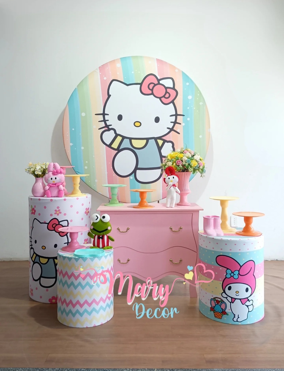 Hello Kitty  Kit Festa Em Casa  - Mary Decor Festas & Locações