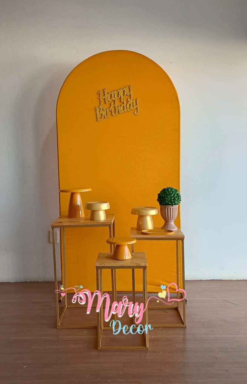 Kit Meu Dia Mostarda  - Mary Decor Festas & Locações