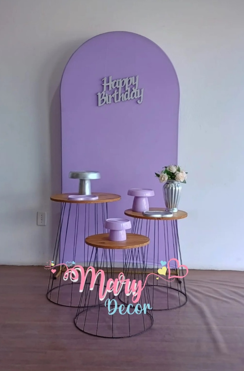 Kit Meu Dia Lilas E Prata   - Mary Decor Festas & Locações