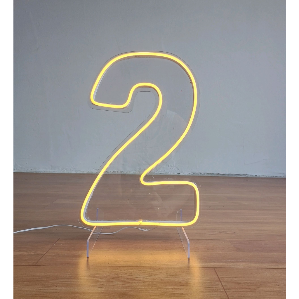Numeral 2 de Led P - Mary Decor Festas & Locações