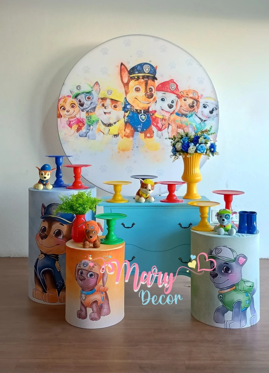 Patrulha Canina Kit Festa Em Casa  - Mary Decor Festas & Locações