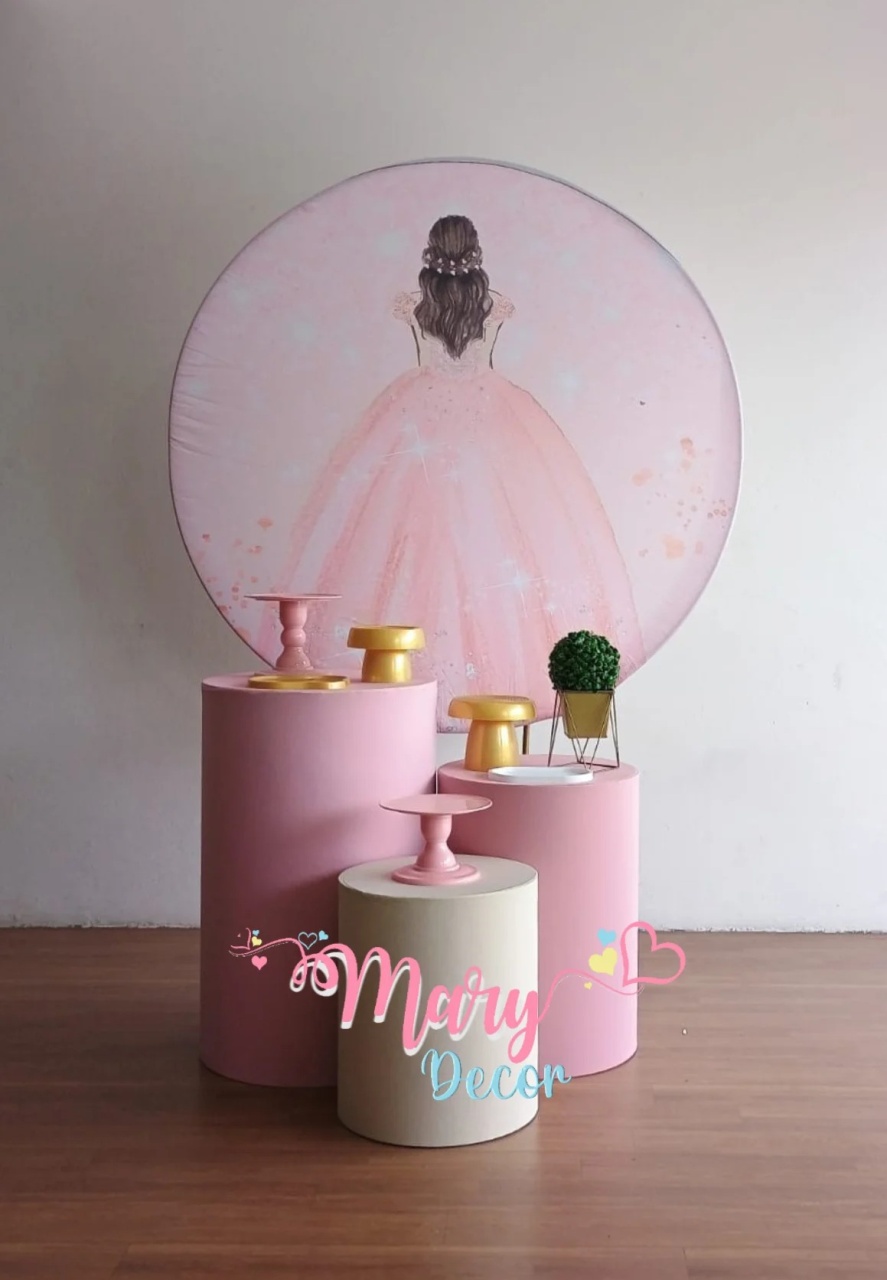 Rose E Dourado 15 Anos Kit Básico  - Mary Decor Festas & Locações