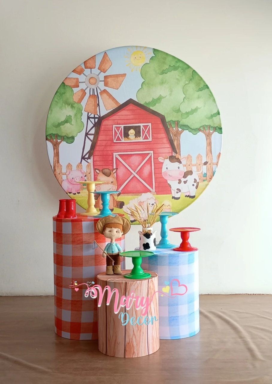 02 Fazendinha Kit So Um Bolinho   - Mary Decor Festas & Locações