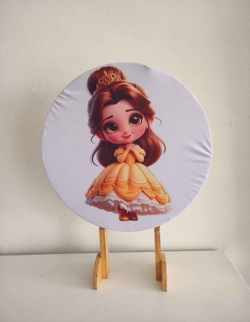 Capa Mini Painel Princesa Bela - Mary Decor Festas & Locações