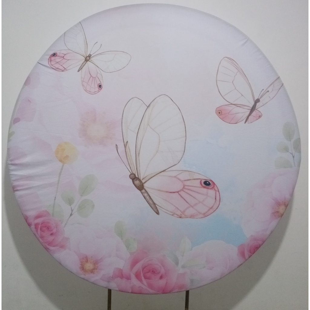 Painel Redondo Borboleta - Mary Decor Festas & Locações