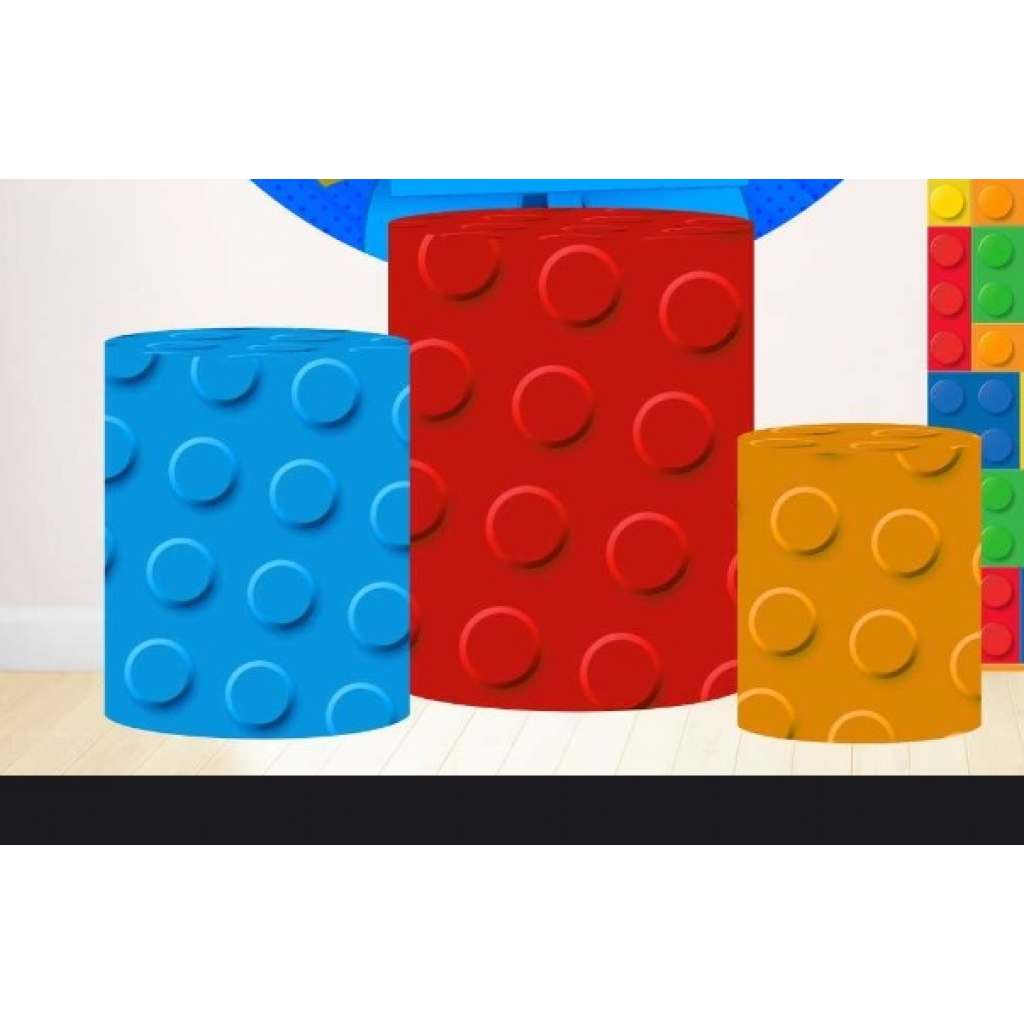 Capas Cilindro  Lego - Mary Decor Festas & Locações
