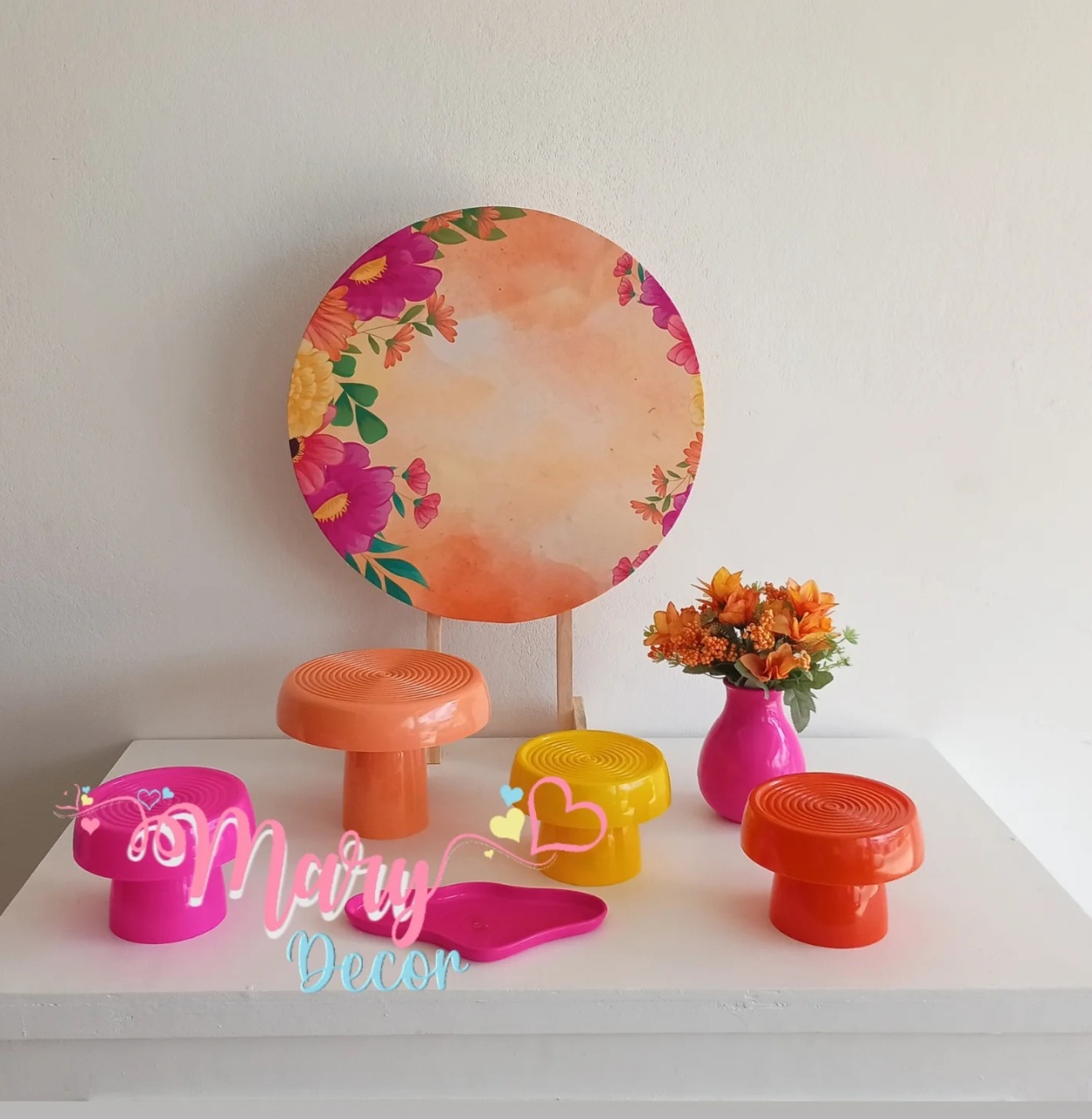 Mini Kit Tropical Floral  - Mary Decor Festas & Locações
