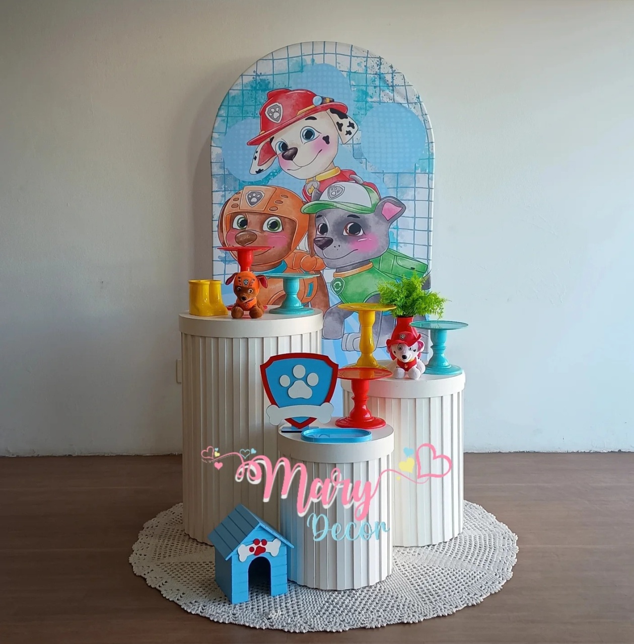  Kit  Patrulha Canina Celebre Baby Luxo   - Mary Decor Festas & Locações