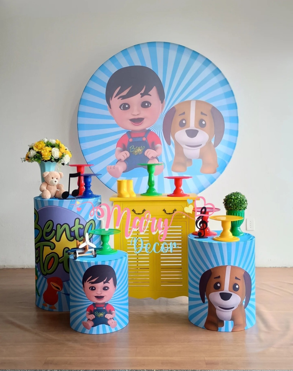 Bento E Totó Kit Festa Em Casa  - Mary Decor Festas & Locações