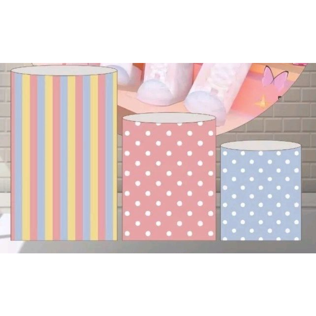 Trio de Capas Cilindros Roblox Menina - Mary Decor Festas & Locações