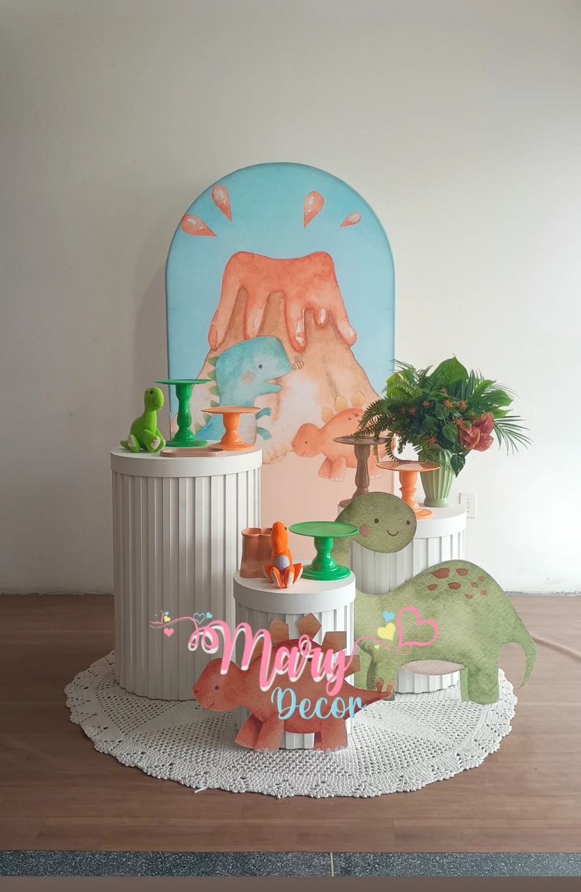 Kit Dino Baby Celebre Baby Luxo  - Mary Decor Festas & Locações