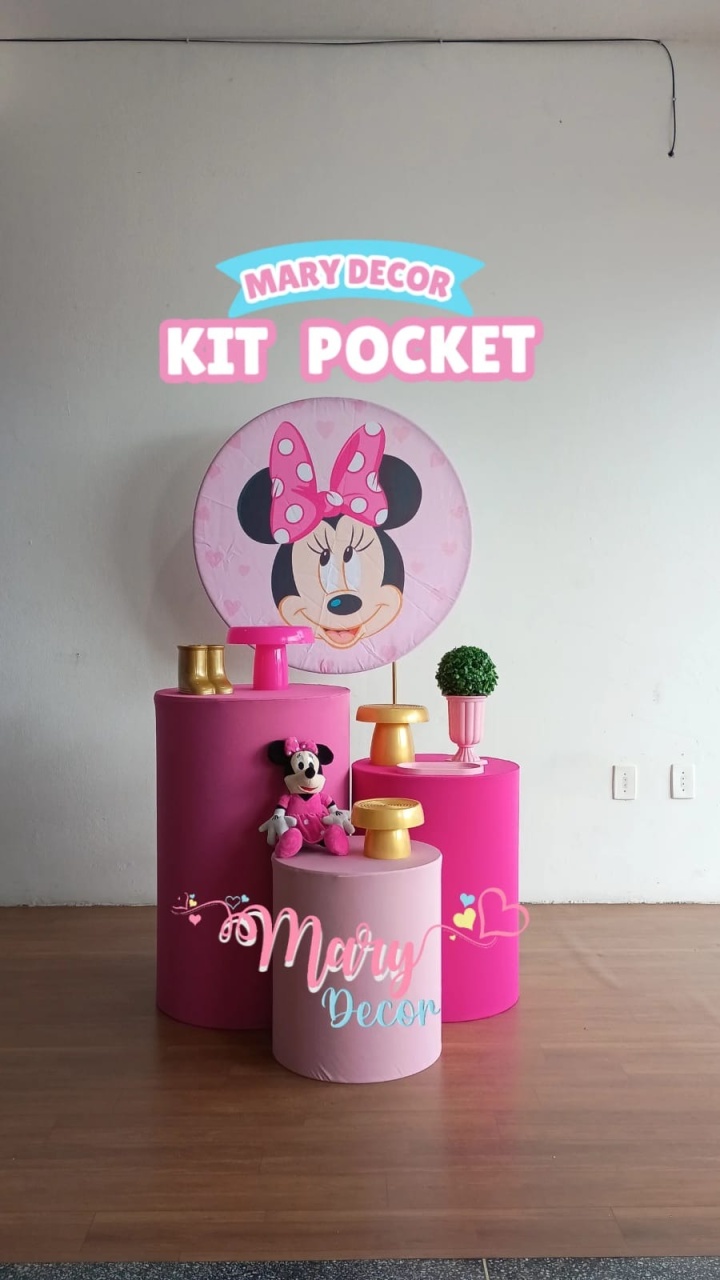 Kit Pocket Minnie Rosa - Mary Decor Festas & Locações