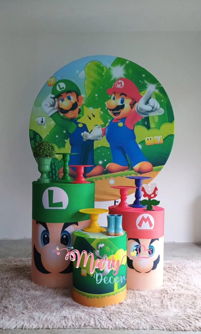 Super Mário   Kit Só Um Bolinho  - Mary Decor Festas & Locações