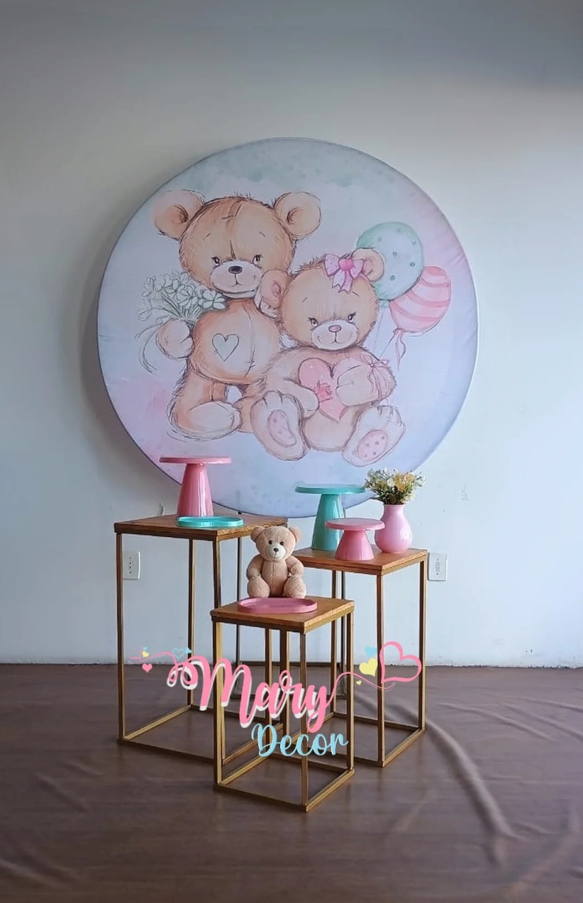 Chá Revelação Ursinhos Rosa  E Verde Kit Só Uma Coisinha Simples  - Mary Decor Festas & Locações