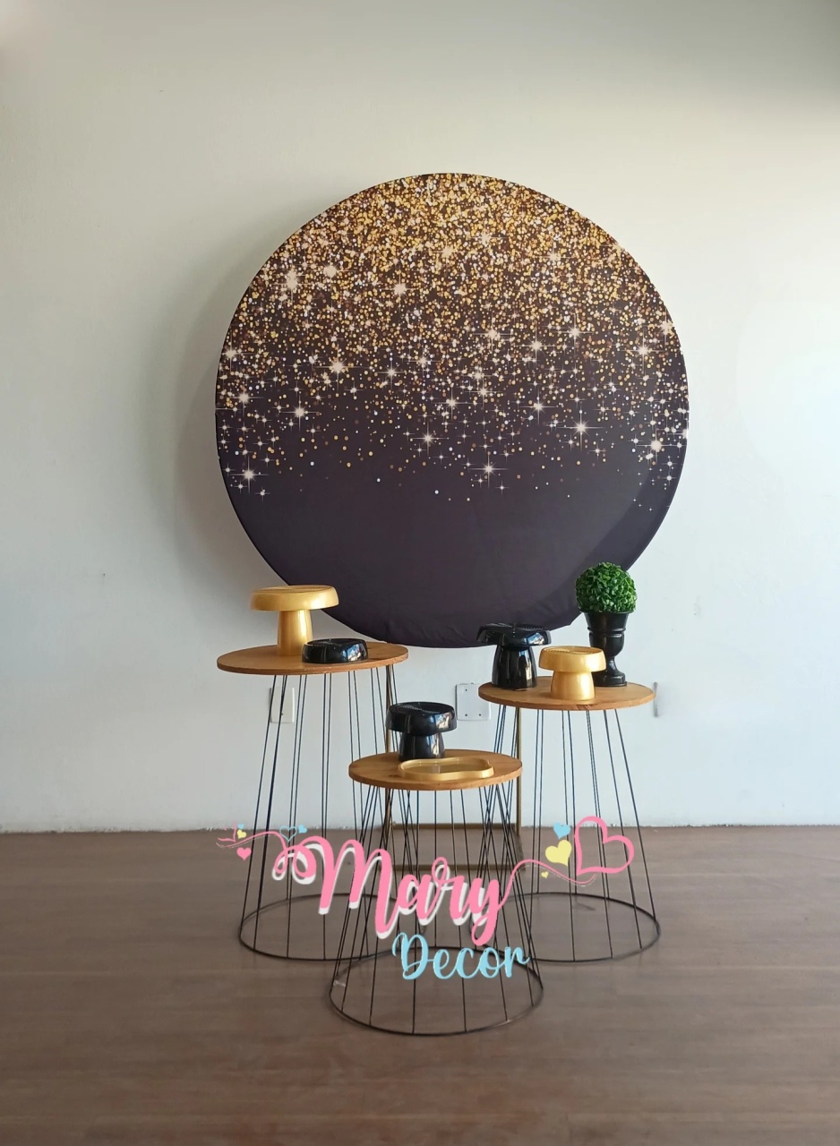 Preto E Dourado  - Mary Decor Festas & Locações