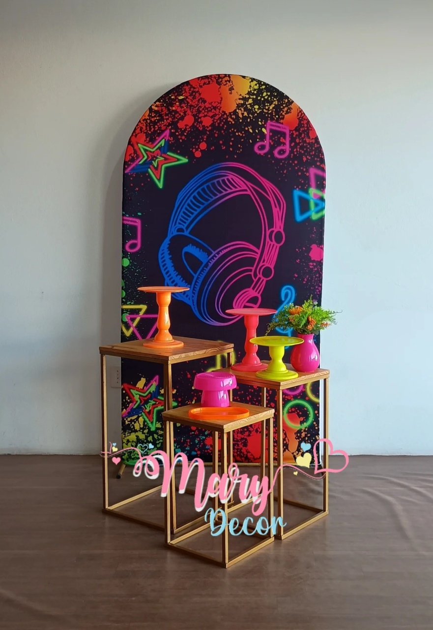 Balada Neon 2    Kit Meu Dia Especial  - Mary Decor Festas & Locações