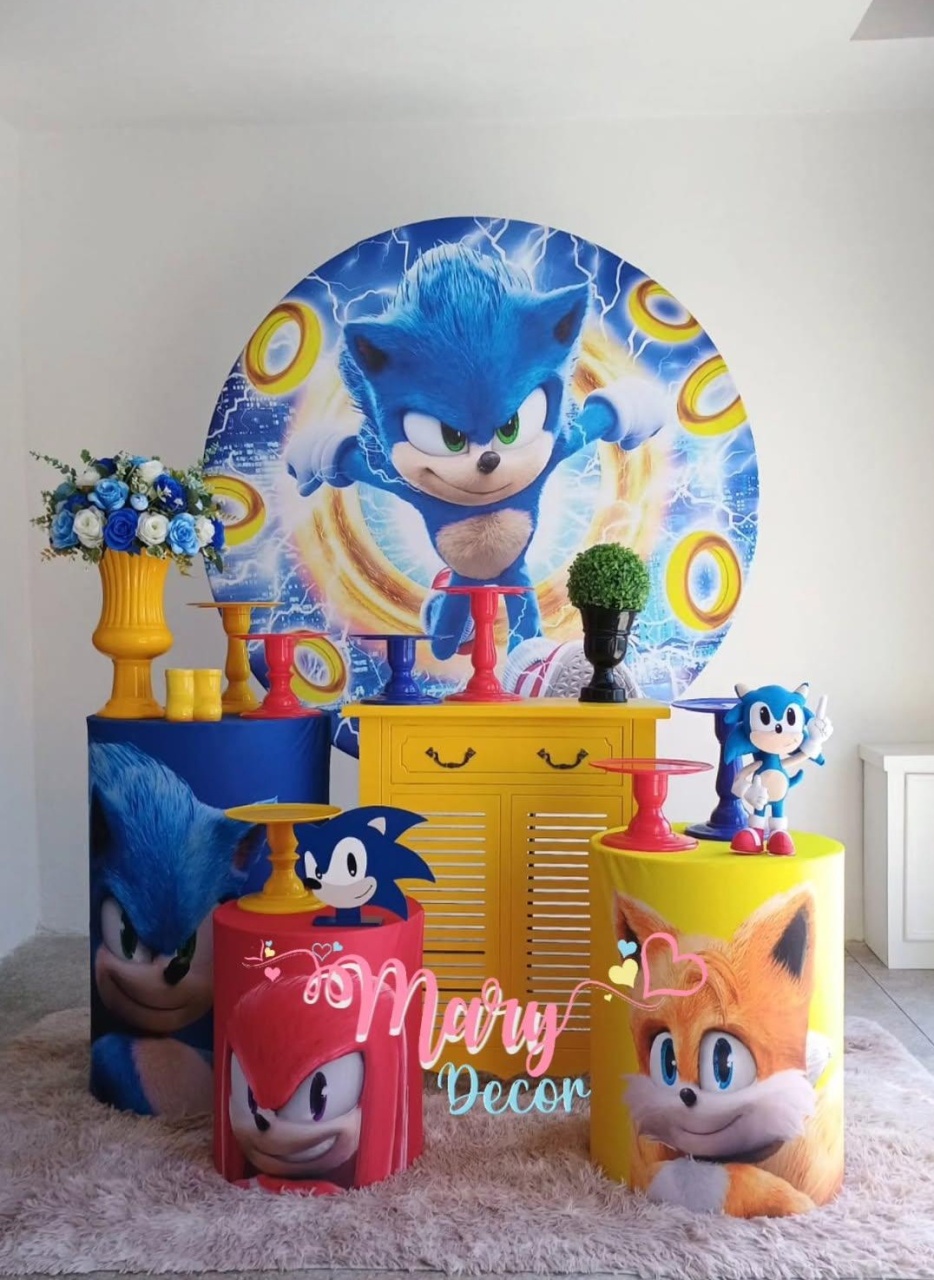 Sonic  Kit Festa Em Casa  - Mary Decor Festas & Locações