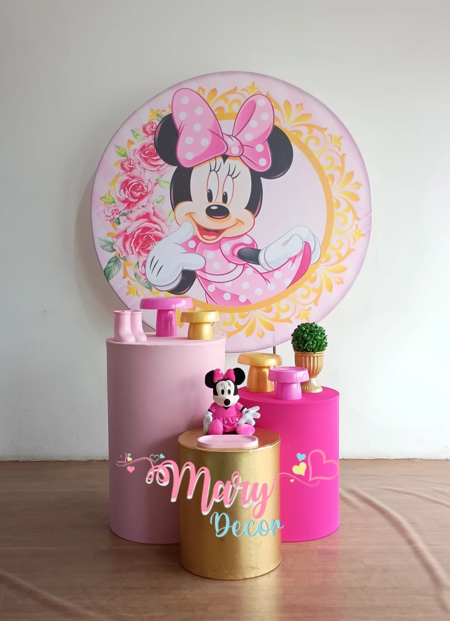 Minnie Rosa Kit Básico - Mary Decor Festas & Locações