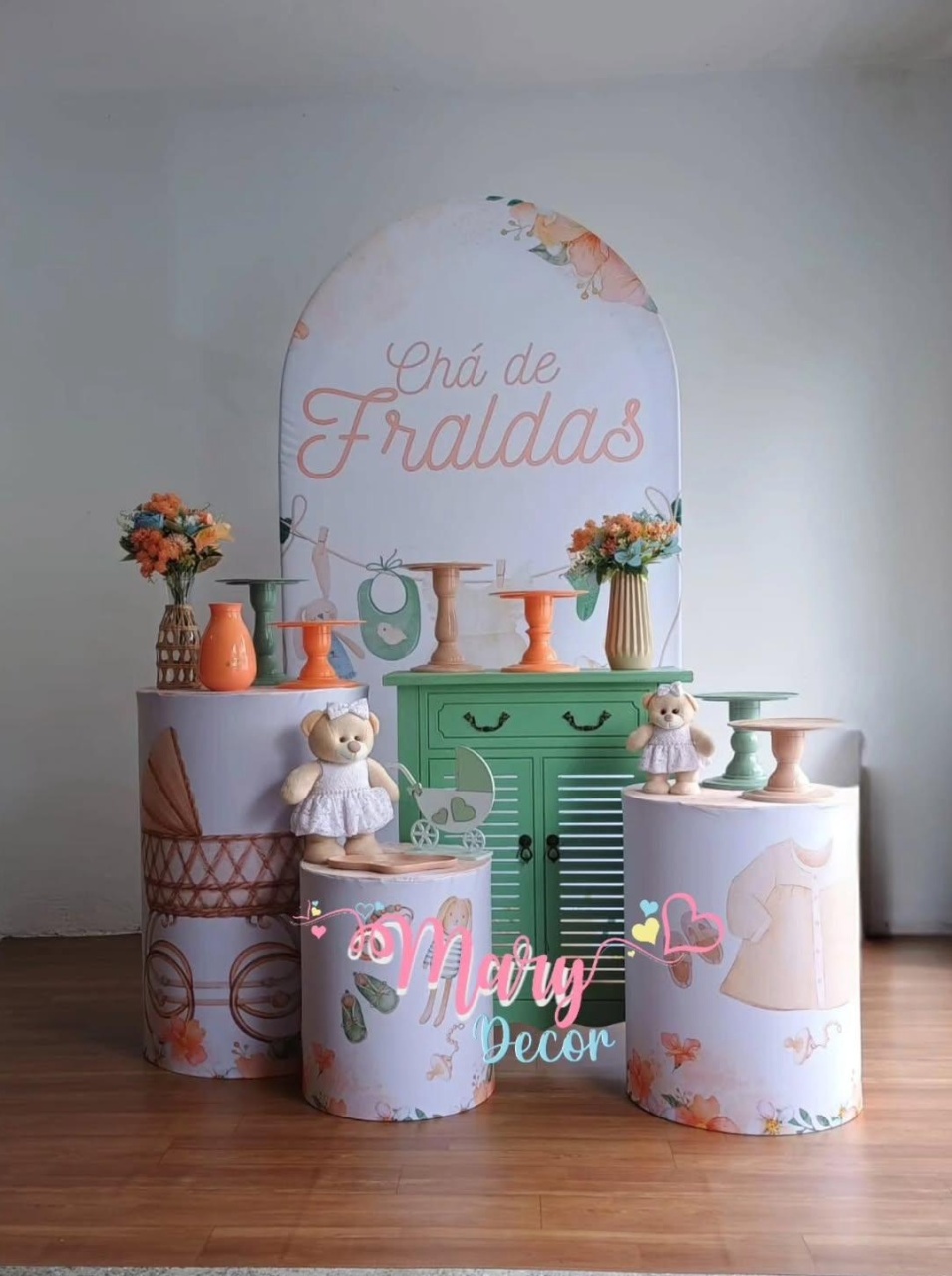    Chá de Fraldas  Kit Meu Chá  - Mary Decor Festas & Locações