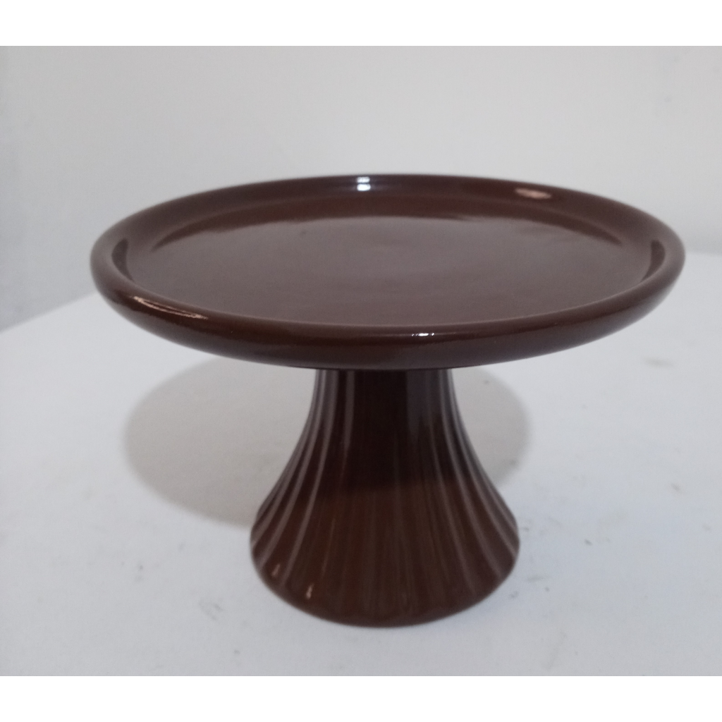 Bandeja Ceramica Marrom P - Mary Decor Festas & Locações