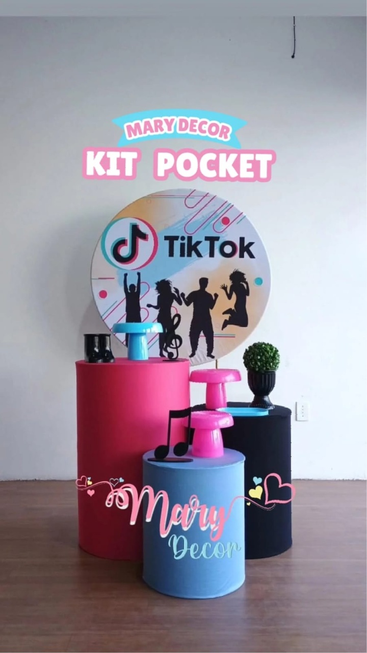 Kit Pocket Tik Tok Menina - Mary Decor Festas & Locações
