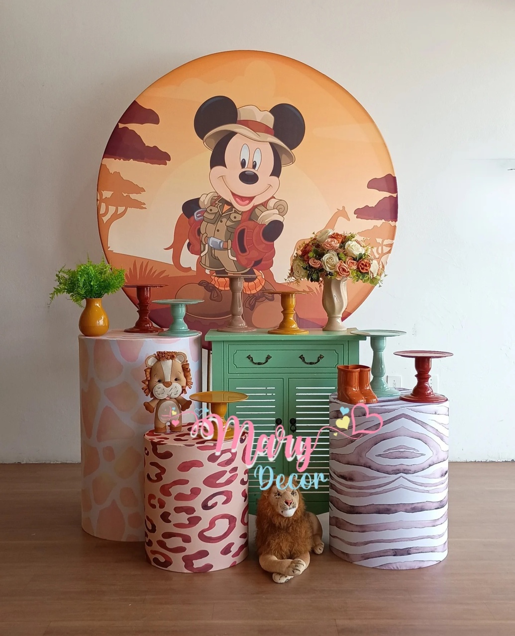 Kit Mickey Safari Festa Em Casa - Mary Decor Festas & Locações