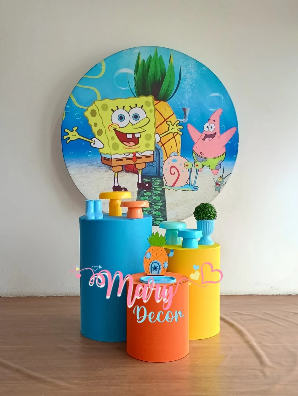 Bob Esponja Kit Básico   - Mary Decor Festas & Locações