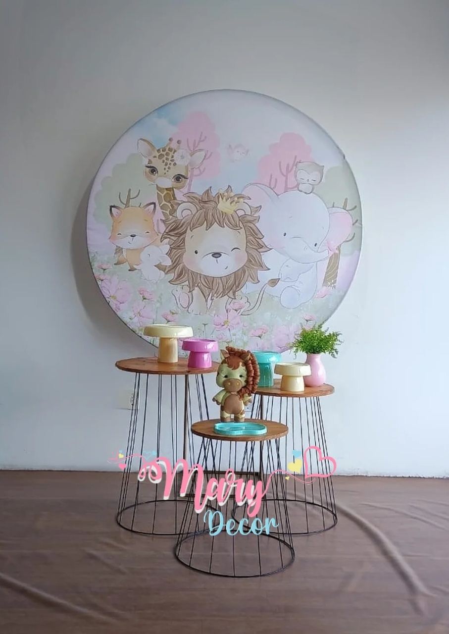 Safari Rosa Kit Chá de Bebê Só Uma Coisinha Simples  - Mary Decor Festas & Locações