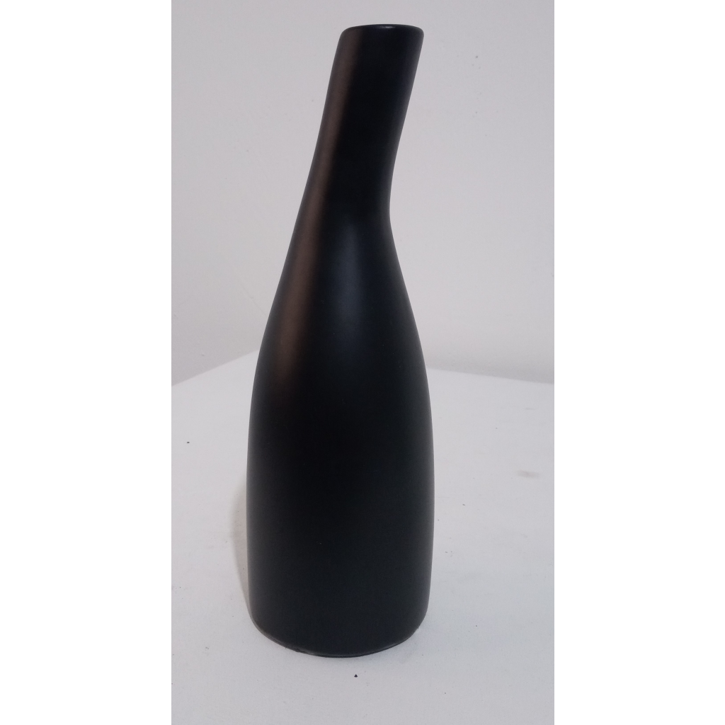 Vaso Preto Garrafa - Mary Decor Festas & Locações