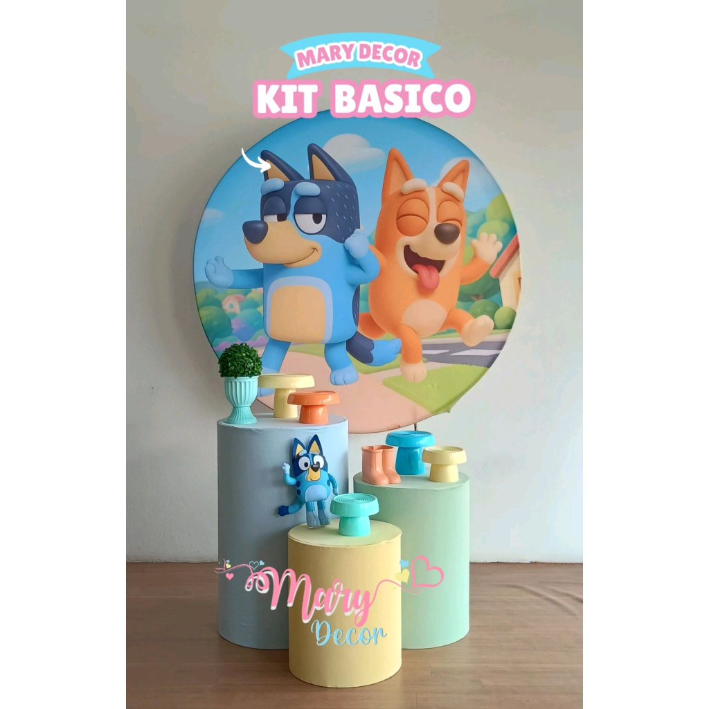 Bluey Kit Básico - Mary Decor Festas & Locações