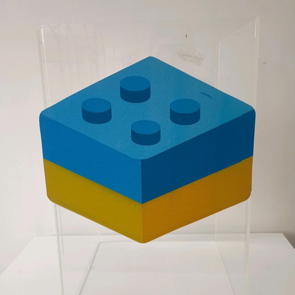Display Cubo Lego Azul - Mary Decor Festas & Locações