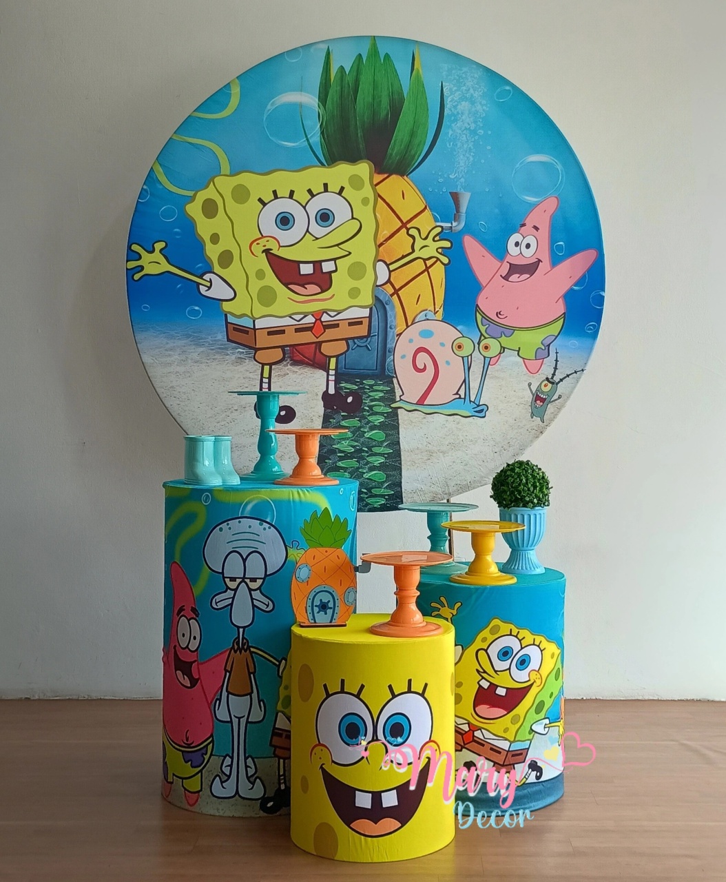 Bob Esponja Kit Só Um Bolinho  - Mary Decor Festas & Locações
