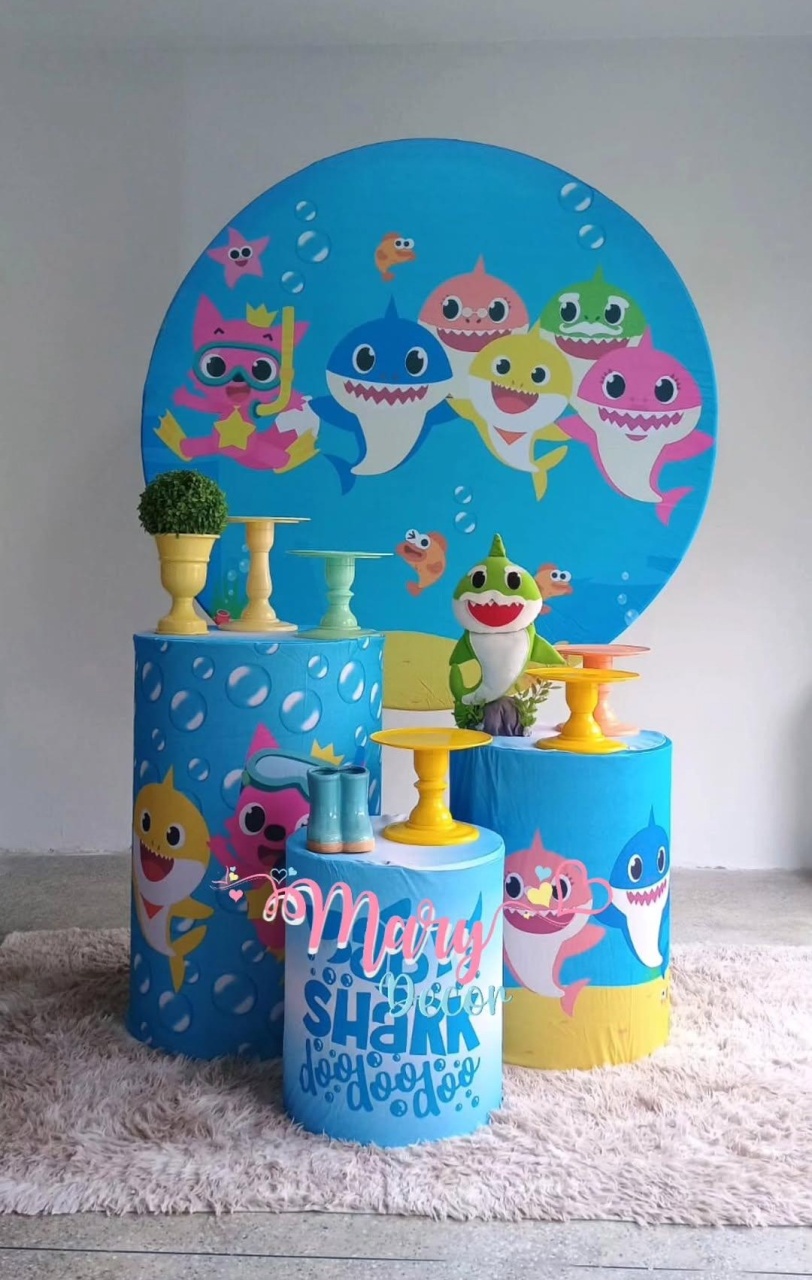 Baby Shark Kit Só Um Bolinho  - Mary Decor Festas & Locações