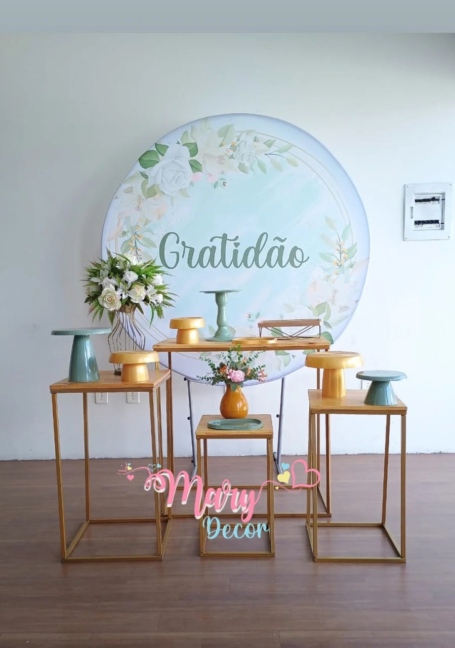  Gratidão Verde Kit Festa Em Casa Adulto  - Mary Decor Festas & Locações