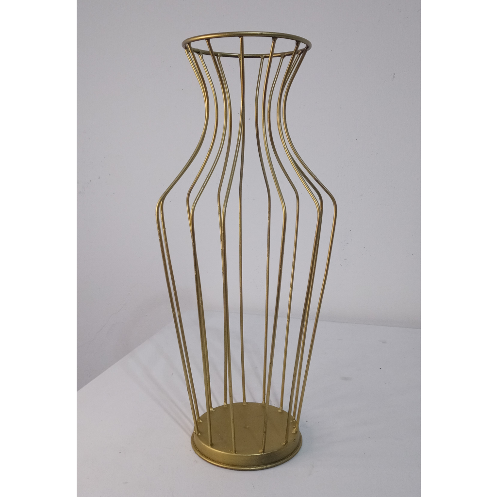 Vaso Arame Dourado G - Mary Decor Festas & Locações