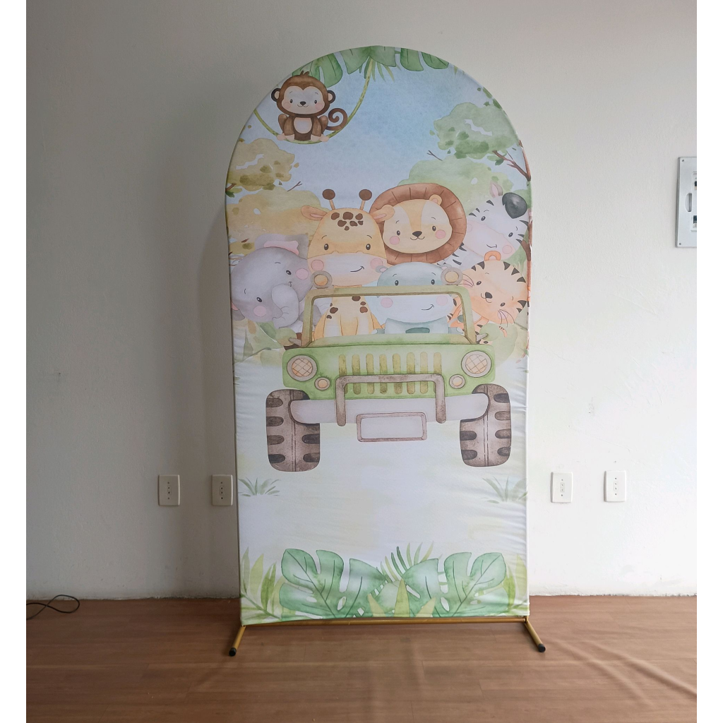 Capa Veste Fácil Painel Lateral Safari - Mary Decor Festas & Locações