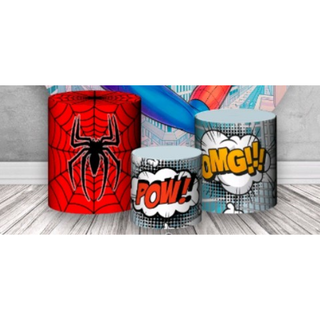 Capa Cilindro Homem Aranha - Mary Decor Festas & Locações