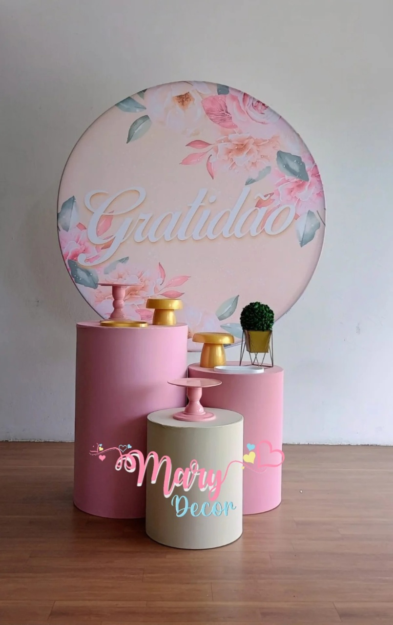  Gratidão Rose Kit Básico  - Mary Decor Festas & Locações