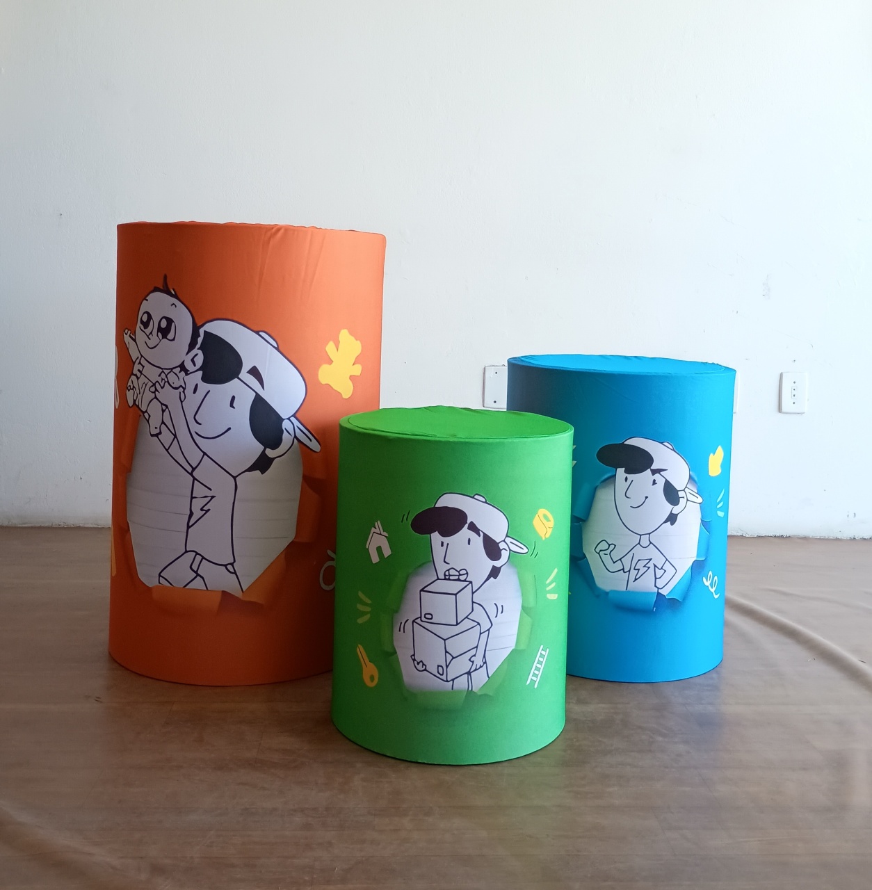 As Aventuras de Mike Trio de Capas Cilindros  - Mary Decor Festas & Locações