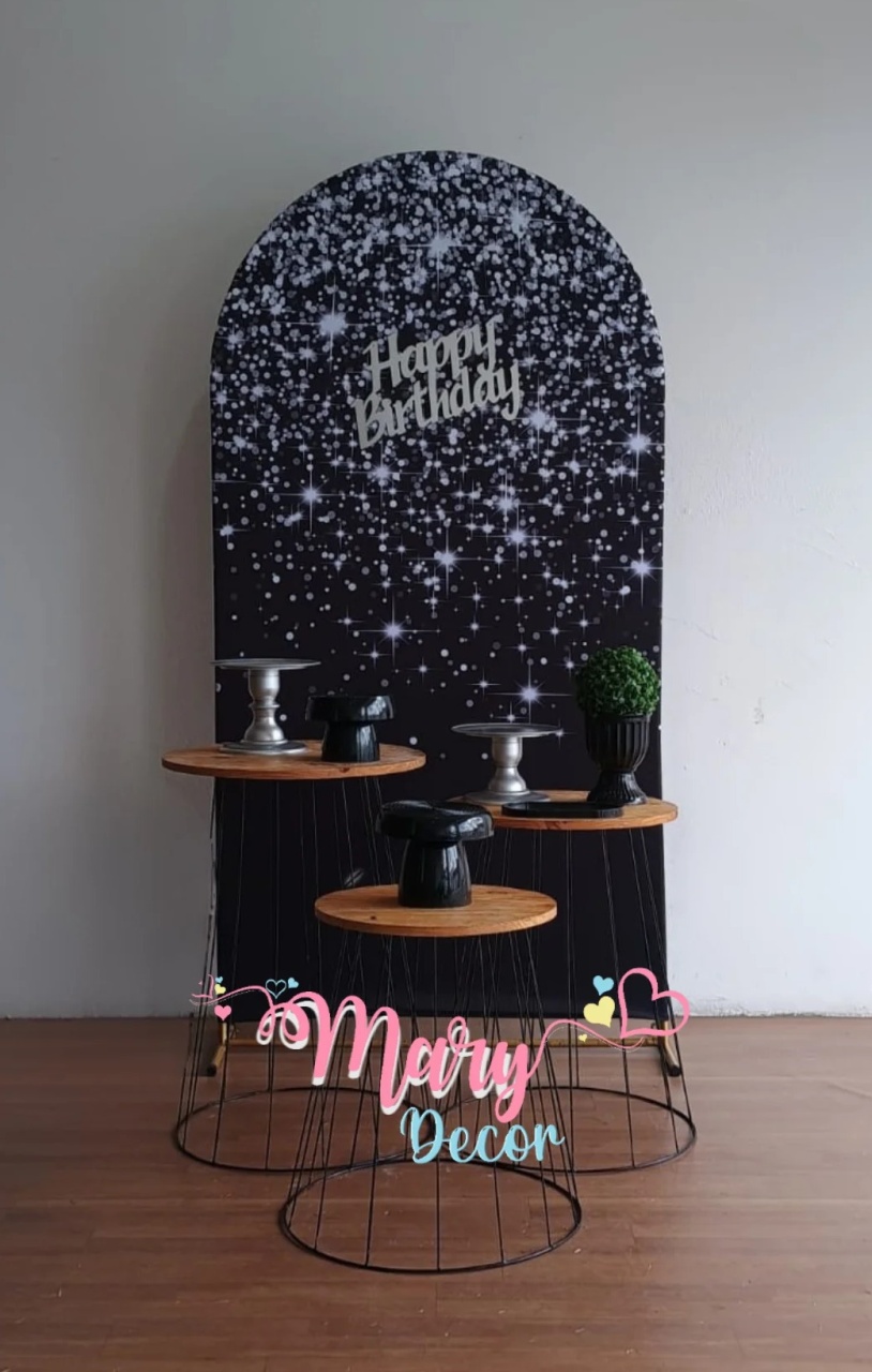 Preto Com Prata Kit Meu Dia Especial   - Mary Decor Festas & Locações