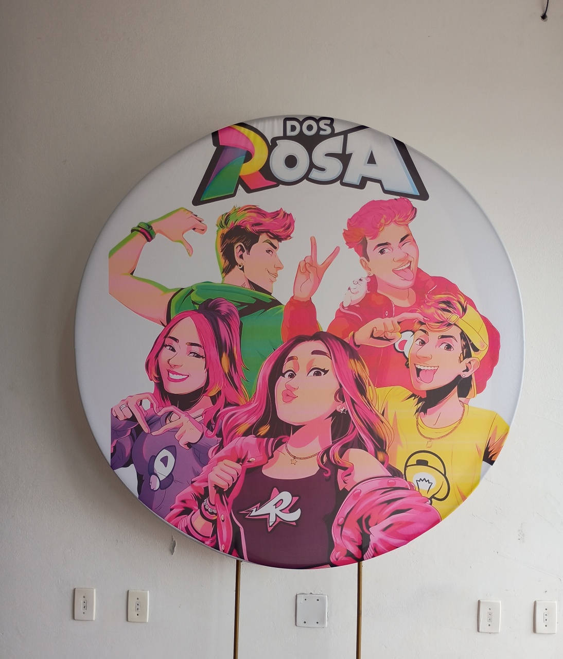 Os Rosa Capa Para Painel Redondo 1,50X1.50 (  Nao Inclui Estrutura ) - Mary Decor Festas & Locações