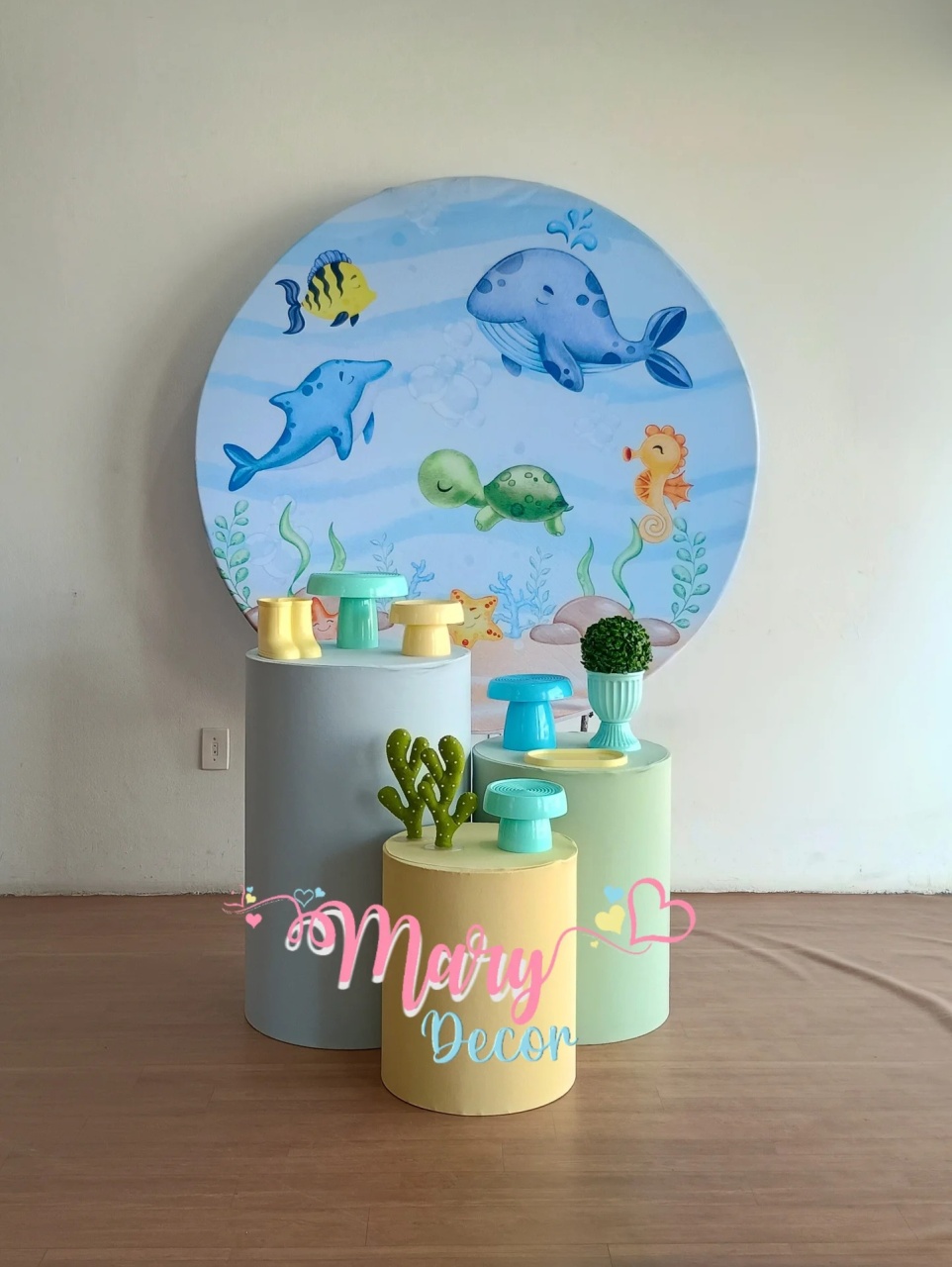 Kit Básico Fundo Do Mar  - Mary Decor Festas & Locações