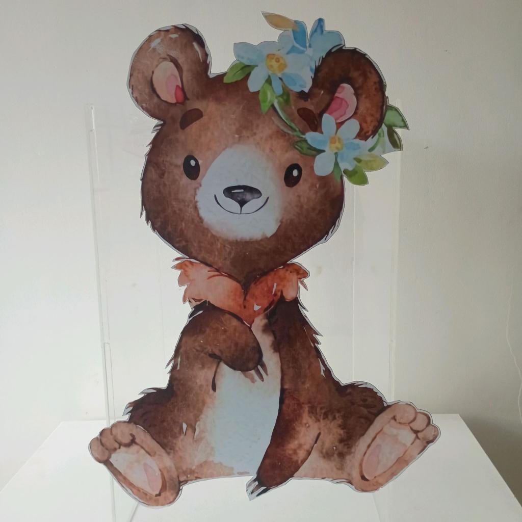 Display Urso Bosque - Mary Decor Festas & Locações