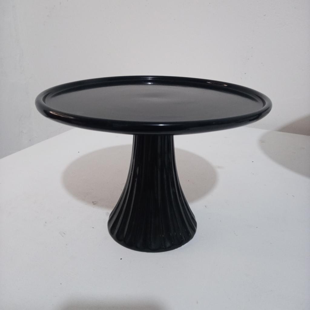 Bandeja  Ceramica Preta M - Mary Decor Festas & Locações
