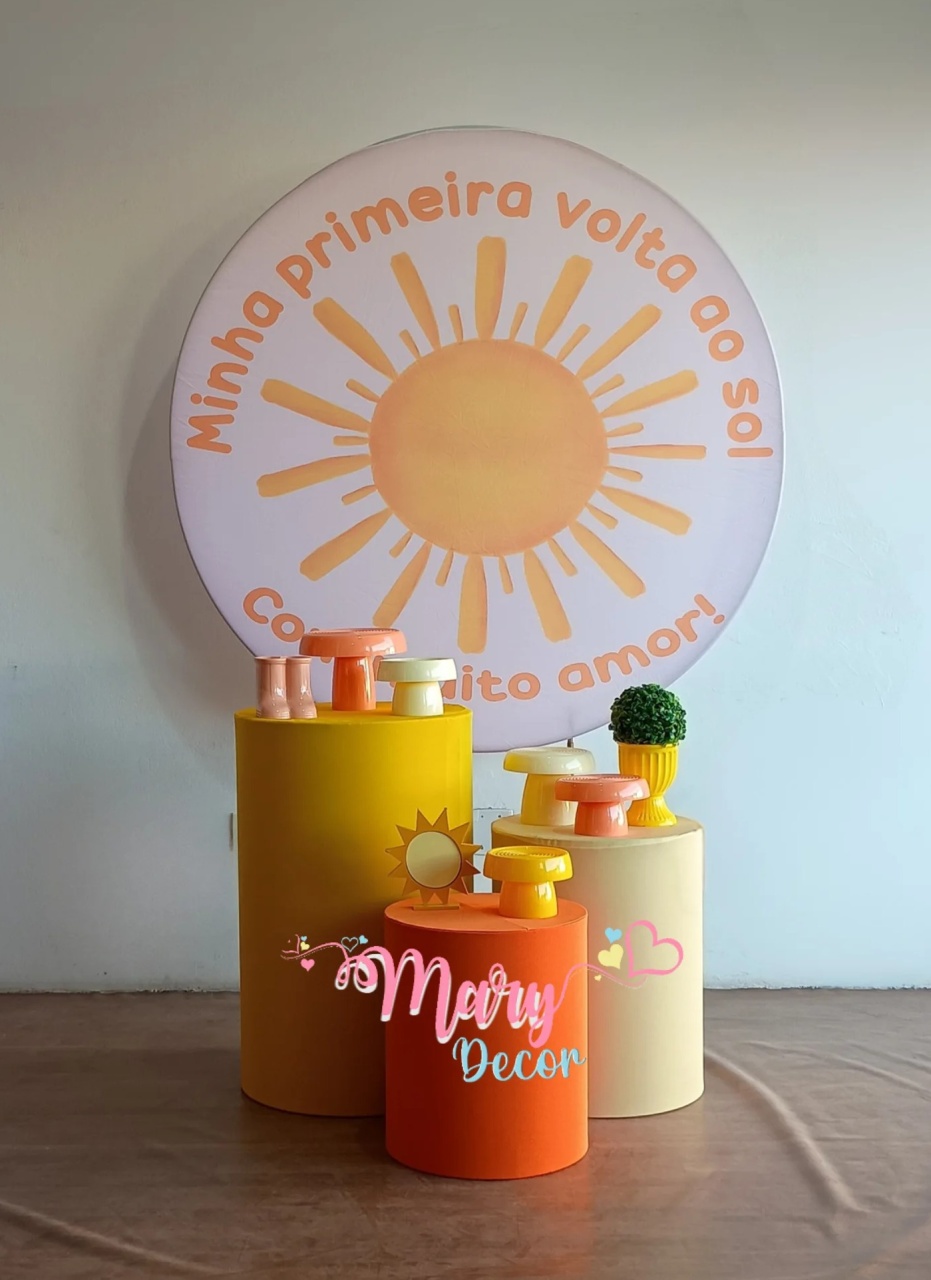 Minha 1 Volta Ao Sol Kit Basico - Mary Decor Festas & Locações