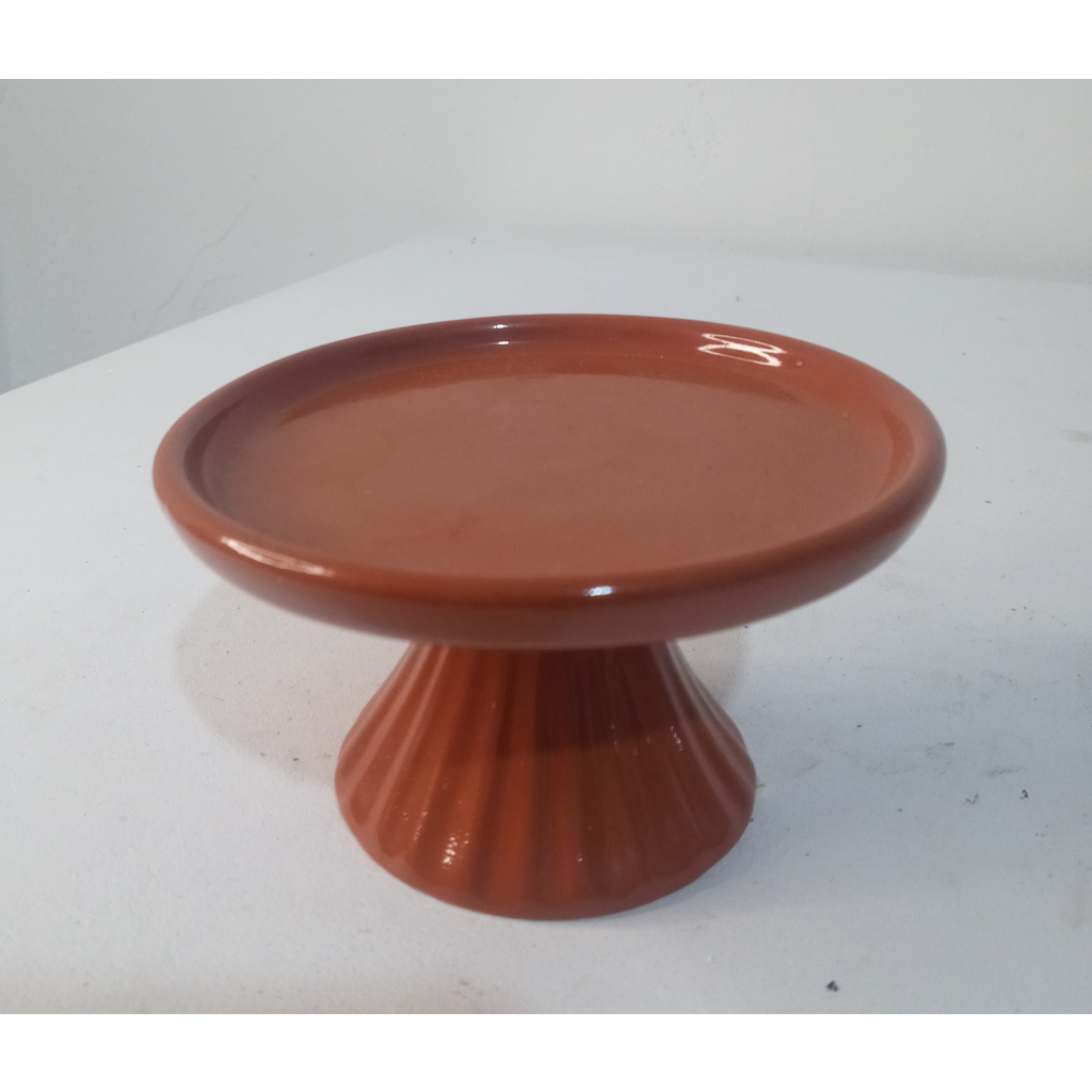Bandeja Ceramica Terra Cota C/ Brilho    Pp - Mary Decor Festas & Locações