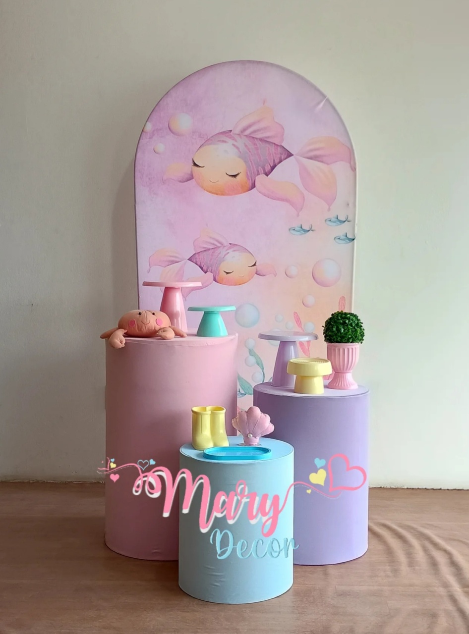 Fundo Do Mar Menina Kit Celebre Básico - Mary Decor Festas & Locações